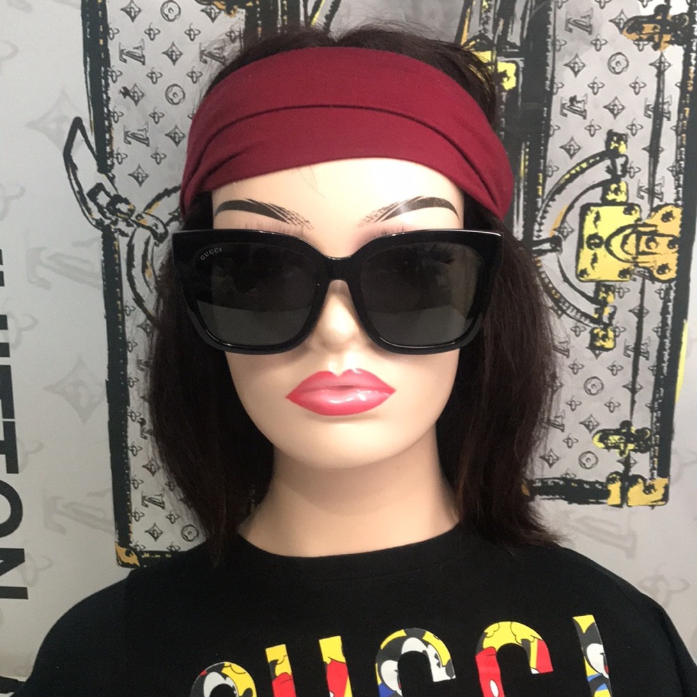 New Authentic Gucci Black Sunglasses GG0034SAN 001 - Picture 4 of 13